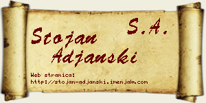 Stojan Ađanski vizit kartica